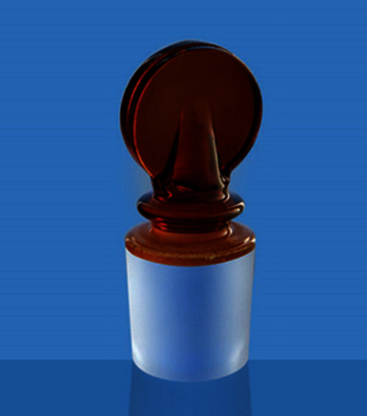 Glass Stoppers Penny Head, Amber